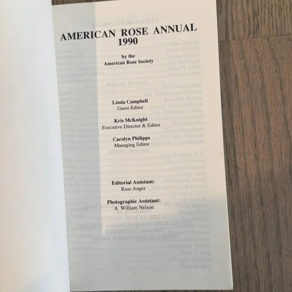 The American Rose Annual 1990, No. 75 American Rose Society